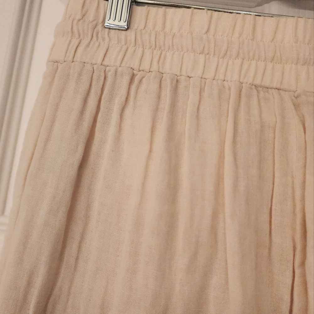 CALME by Johnny Was cropped drawstring pull-on cotton pants size M - Picture 4 of 8